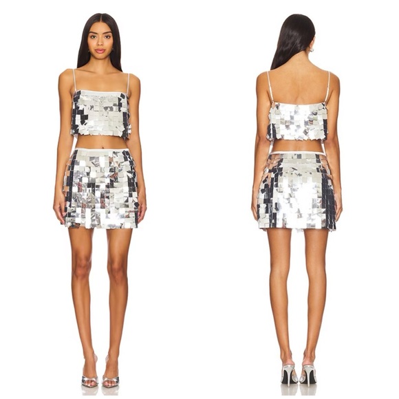 SAYLOR Dresses & Skirts - SAYLOR Griselda Set in Silver Size S
